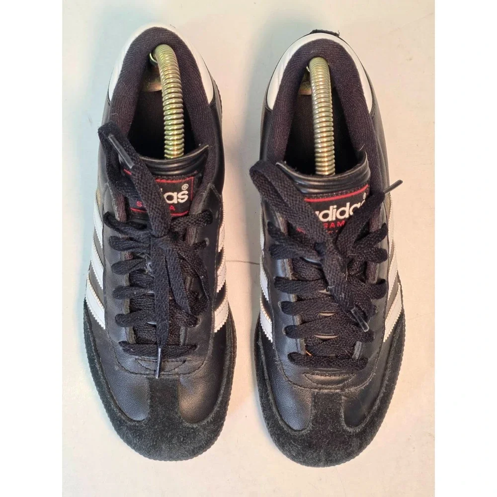 Adidas‎ Samba Men's Sneakers Size 4 Black White Leather Suede Classic Shoes